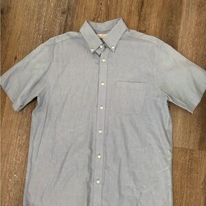 Casual Light Gray Button Down Shirt for Men